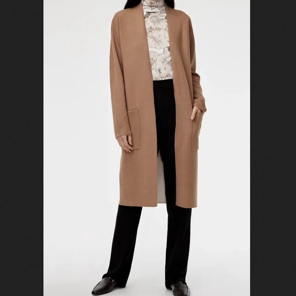 Aritzia Babaton Lance Longline Wool Blend Open Cardigan - Picture 1 of 6